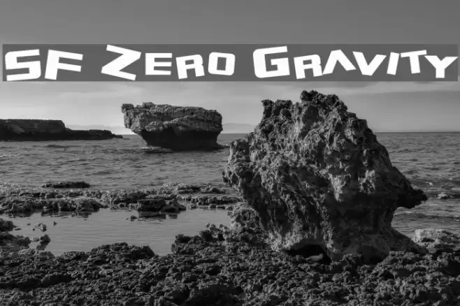 SF Zero Gravity Schriftart examples