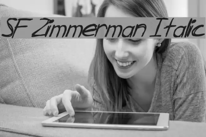 SF Zimmerman Italic Font examples