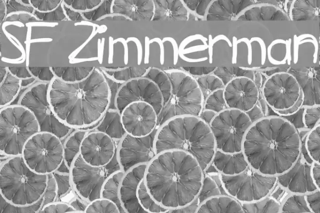 SF Zimmerman Font examples