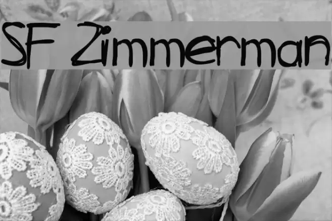 SF Zimmerman Font examples