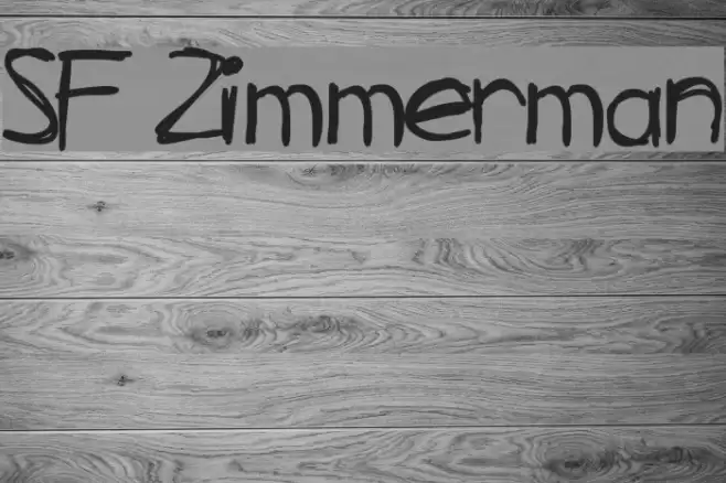 SF Zimmerman Font examples