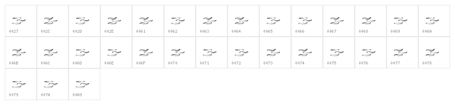 Sfockt Character Map