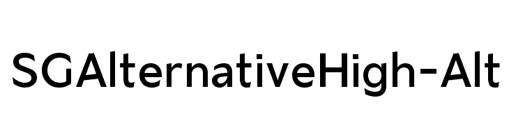 SG Alternative High-Alt Font