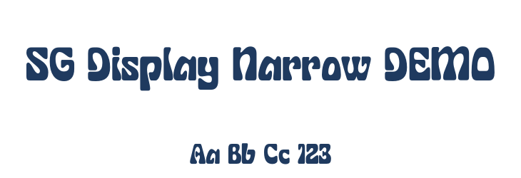 SG Display Narrow DEMO Font Preview