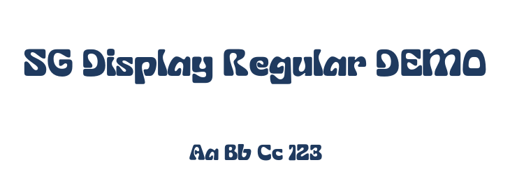 SG Display Regular DEMO Font Preview