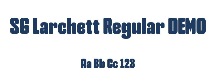 SG Larchett Regular DEMO Font Preview
