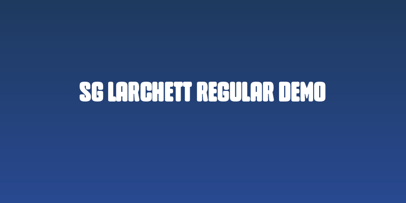 SG Larchett Regular DEMO Social Header