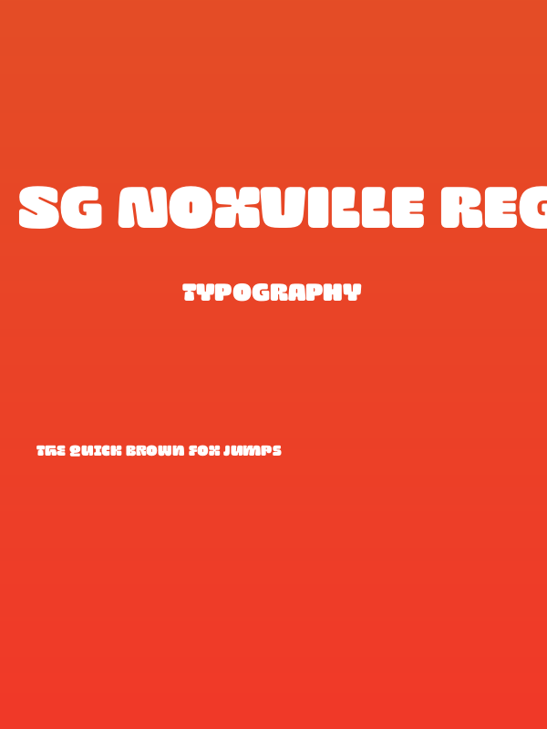 SG Noxville Regular DEMO Poster