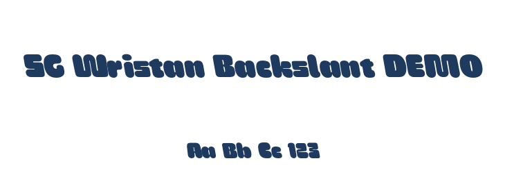 SG Wristan Backslant DEMO Font Preview