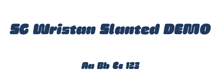 SG Wristan Slanted DEMO Font Preview