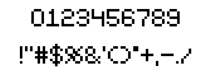 SGK001 Font OTHER CHARS