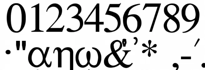 Sgreek Medium Font OTHER CHARS