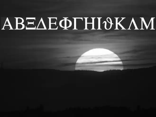 Sgreek Medium Font examples