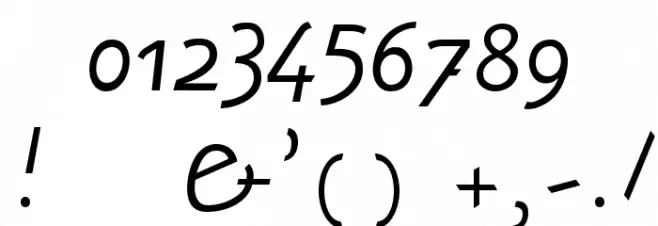 Sgriffo-Italic Font OTHER CHARS