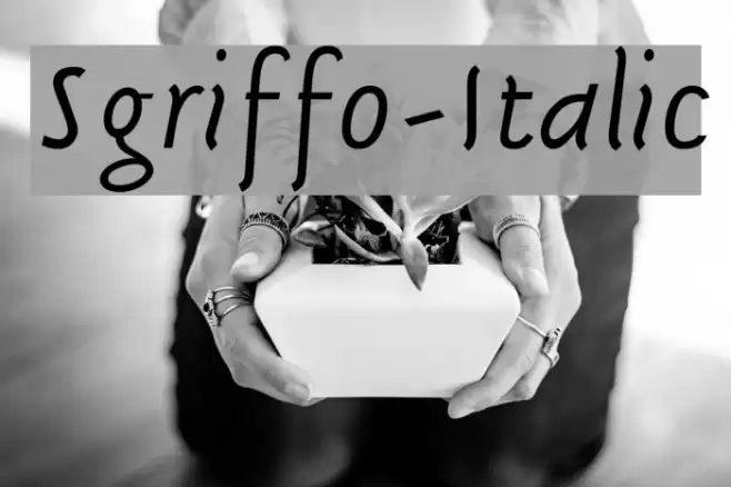 Sgriffo-Italic Font examples