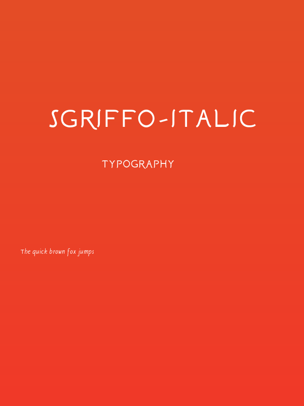Sgriffo-Italic Poster