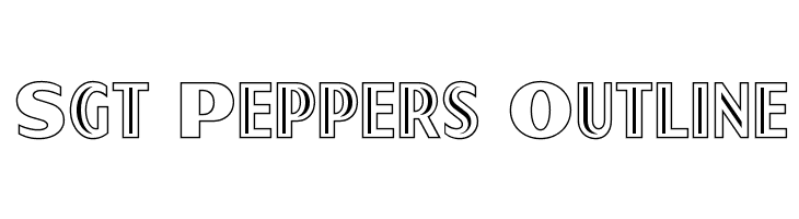 Sgt Peppers Outline Font