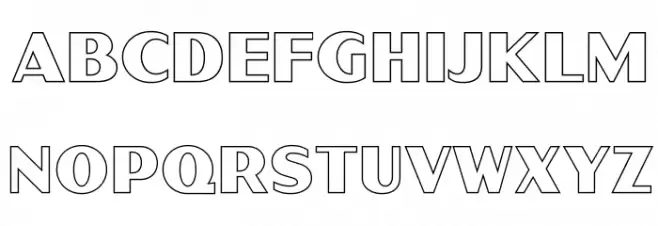 Sgt Peppers Outline Font Litere mari