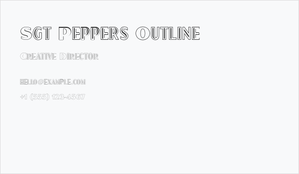 Sgt Peppers Outline Business Card