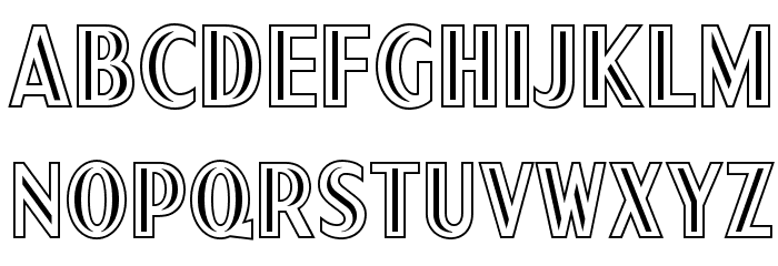 Sgt Peppers Outline Font LOWERCASE