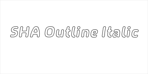 SHA Outline Italic Logo