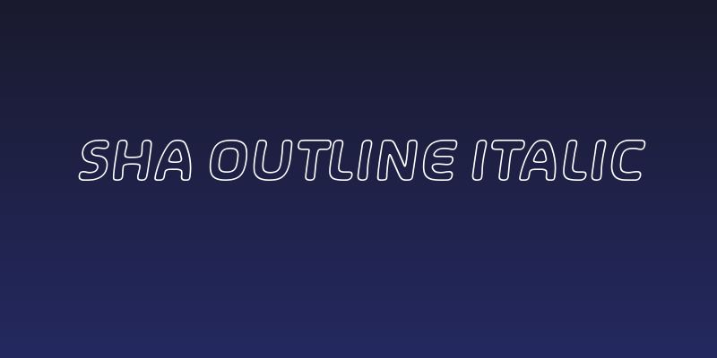 SHA Outline Italic Social Header