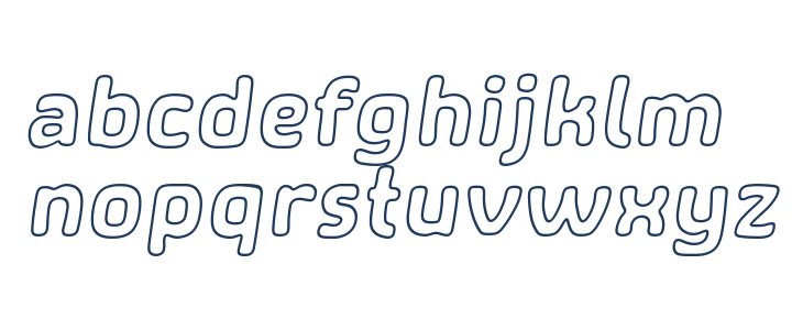 SHA Outline Italic Lowercase