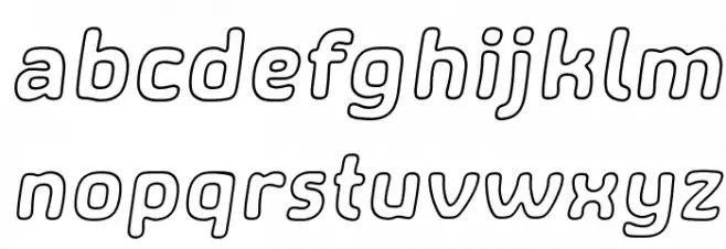 SHA Outline Italic Fuentes MINÚSCULAS