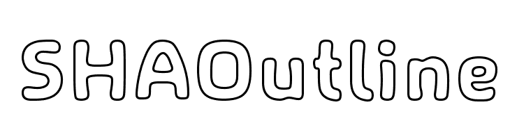 SHA Outline  नि: शुल्क फ़ॉन्ट्स डाउनलोड