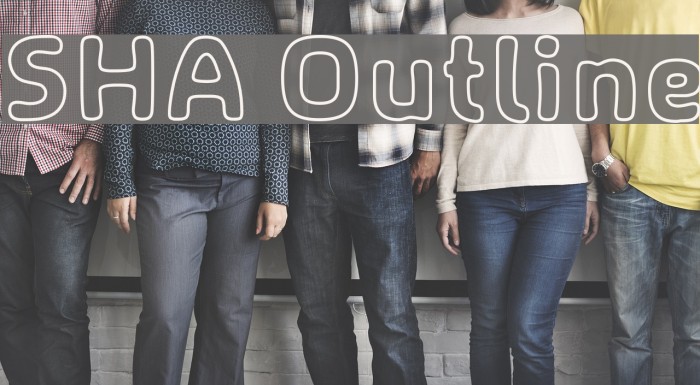 SHA Outline Font examples