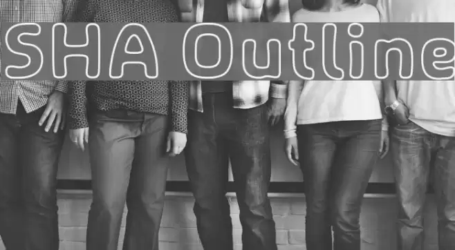 SHA Outline 字体 examples