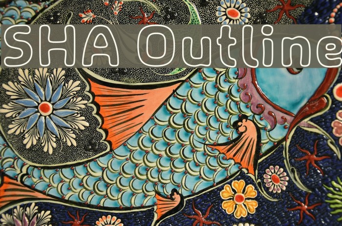 SHA Outline Font examples