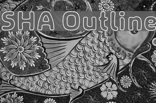SHA Outline 字体 examples