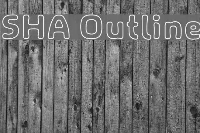 SHA Outline 字体 examples