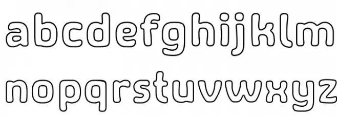SHA Outline خط أحرف صغيرة