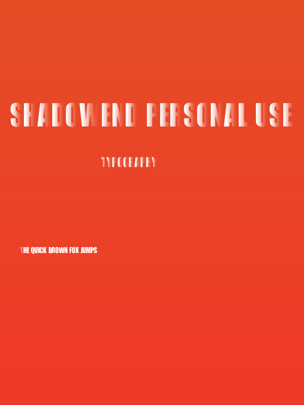 SHADOWEND PERSONAL USE Poster