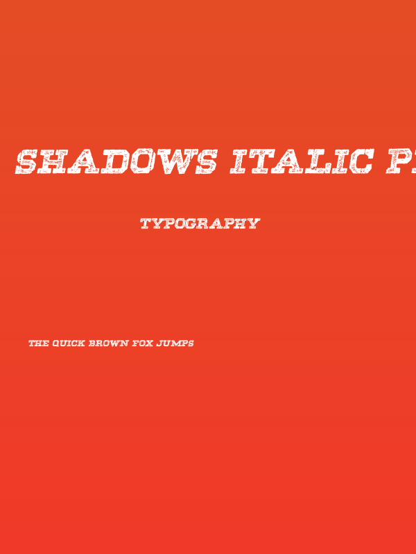 SHADOWS ITALIC PERSONAL USE Bold Italic Poster