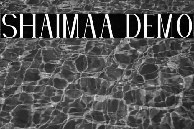 SHAIMAA DEMO Font examples