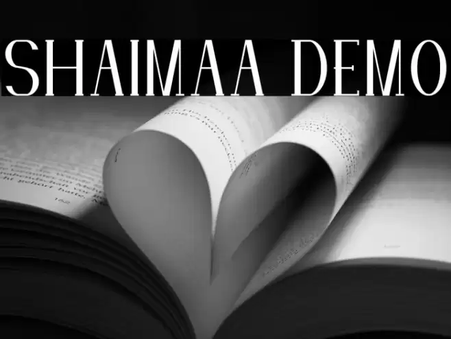 SHAIMAA DEMO Font examples
