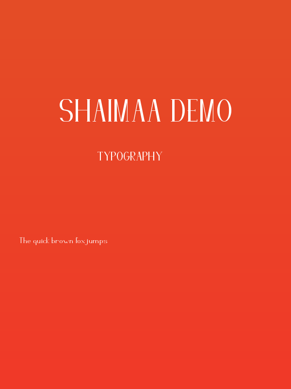 SHAIMAA DEMO Poster