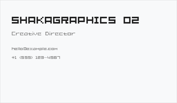 SHAKAGRAPHICS 02 Business Card
