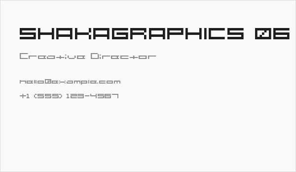 SHAKAGRAPHICS 06 Business Card