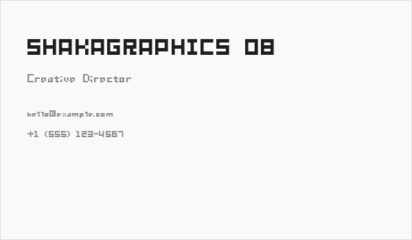 SHAKAGRAPHICS 08 Business Card