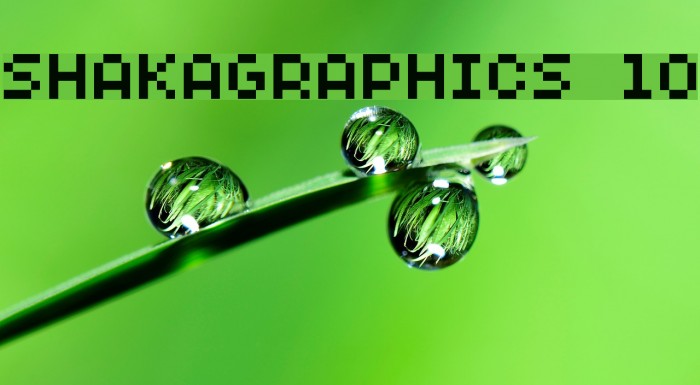 SHAKAGRAPHICS 10 Font examples