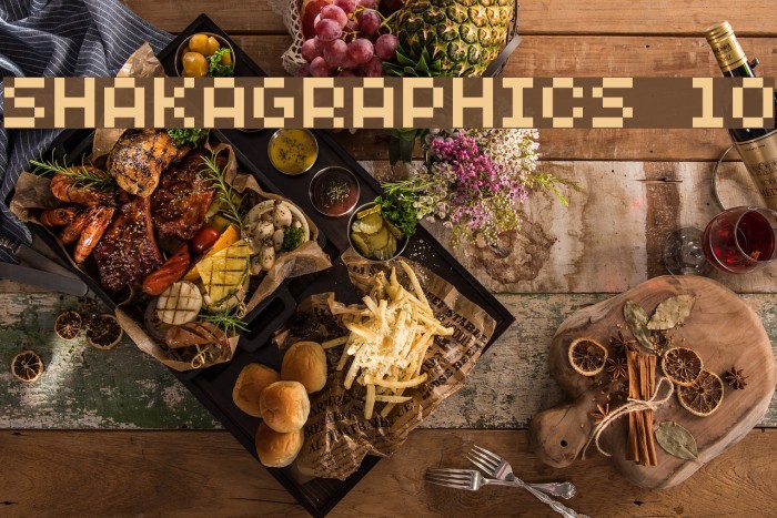 SHAKAGRAPHICS 10 Font examples