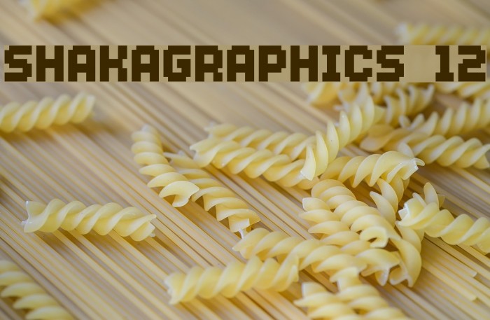 SHAKAGRAPHICS 12 Font examples