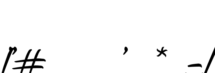SHAMBLE - demo Font OTHER CHARS