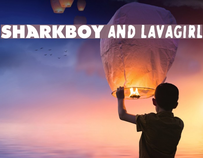 SHARKBOY and lavagirl Font examples