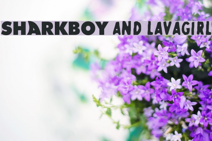 SHARKBOY and lavagirl Font examples