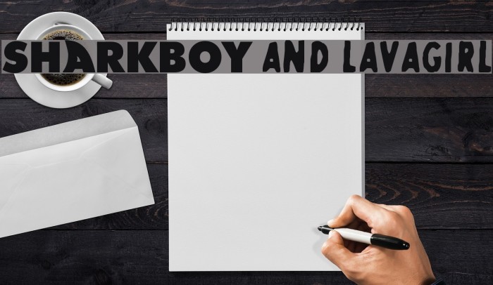 SHARKBOY and lavagirl Font examples